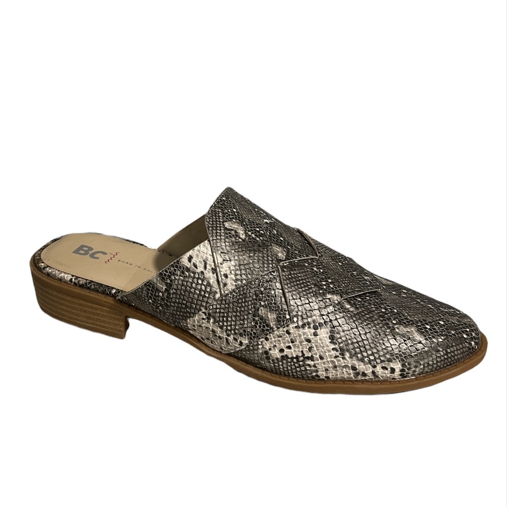 New BC Footwear Snake Print Python Mules - Picture 5 of 12
